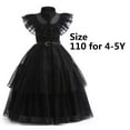 thumbnail image 4 of Rongking Wednesday Girls Addams Costume Dress Halloween Princess Outfits for 4-14Y, 4 of 9