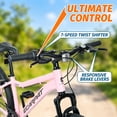 thumbnail image 5 of Ambifirner Mountain Bike 24 Inch For Women : Dual Disc Brakes 7 Speed Mountain Bike, Front Suspension ,Comfort Saddle, 5 of 9