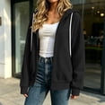 thumbnail image 6 of YanHoo Zip Up Hoodies Women Oversized Casual Y2K Long Sleeve Hooded Sweatshirts Fall Spring Track Jackets, 6 of 8