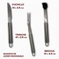 thumbnail image 3 of Utensilios para Asador de Carne Asada Y Barbacoa CHIC-FANTASY Juego de 10 Pzs de Acero Inoxidable, 3 of 7