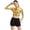 Gold, variant on Womens Shirts Women's Long Sleeved Solid Color Gelatinized Performance Suit Slim Fitting High Neck Top Gold Size XXL