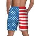 thumbnail image 2 of Mens America Flag Swimming Trunks with Compression Liner Beach Quick Dry Swim Shorts, 2 of 6