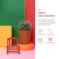 thumbnail image 3 of Phenofice Mini House Accessory European Retro Style Wood Chair 1Pack, 3 of 8