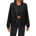 thumbnail image 2 of Veste en Cuir de Moto Décontractée à Manches Courtes et Longues pour Femmes, 2 of 9
