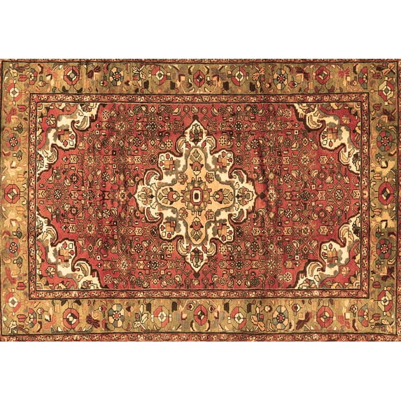 Ahgly Company Indoor Rectangle Persian Brown Traditional Area Rugs, 6' x 9'