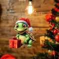 thumbnail image 2 of Ionze Decoración del Hogar Navidad Nueva Tortuga Navideña Colgante Decorativo Acrílico Animal Navideño Tortuga Ambiente Festivo Adornos Colgantes Accesorios para el Hogar (B), 2 of 4