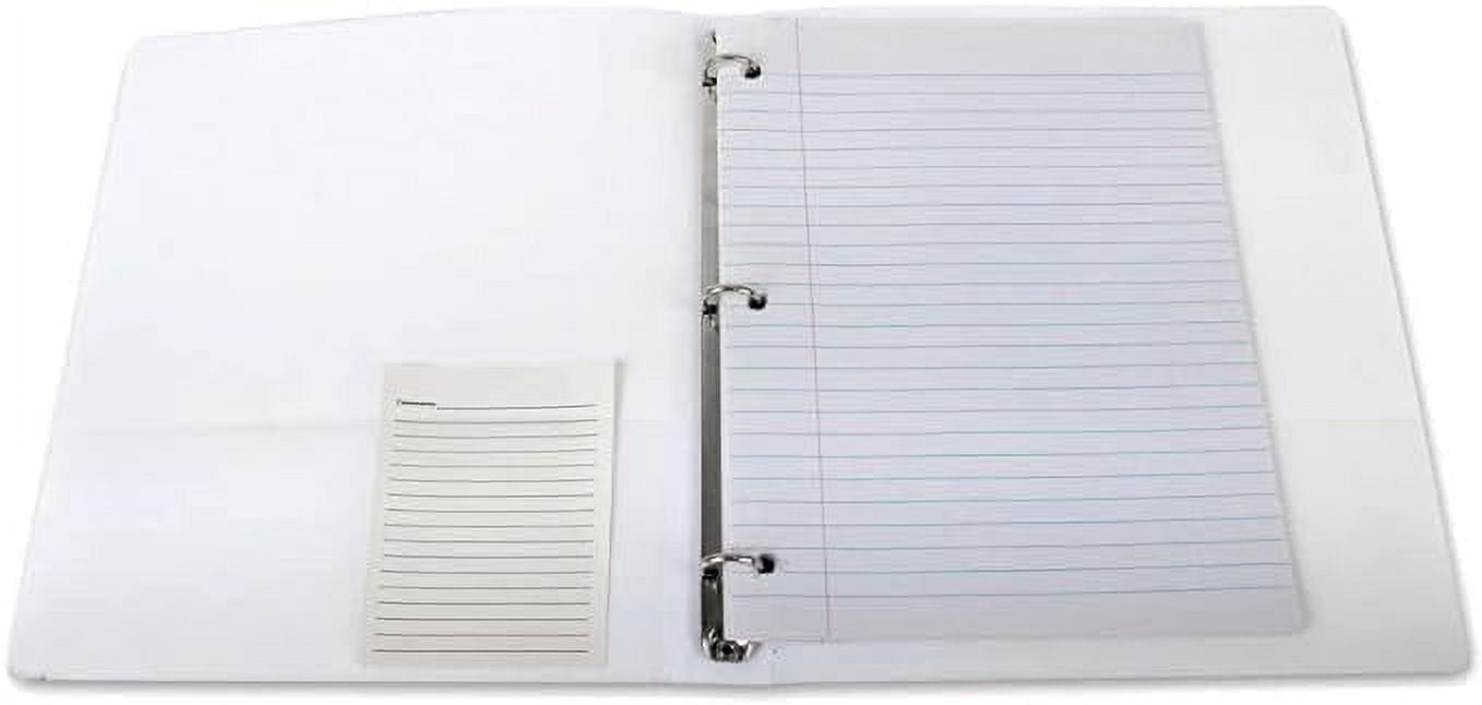 50 Pack of Bulk Wholesale 2 Inch 3 Ring Hardcover Binders with Clear Transparent Covers for Picture and Note Display for Students, Teachers, Schools, Offices and Classrooms in White