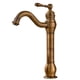 thumbnail image 2 of Grifo de latón antiguo con grifo de lavabo giratorio de 360 grados para agua caliente y fría, grifo de lavabo alto con cabezal de agua negro, 2 of 5