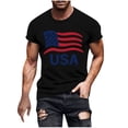 thumbnail image 2 of Guluxicc Mens Patriotic Graphic Tops 4th of July T Shirts Regular Fit Summer Independence Day Tees, 2 of 5