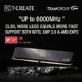 thumbnail image 2 of TEAMGROUP T-CREATE EXPERT Overclocking 10L DDR5 32GB (2x16GB) 6000MHz CL30 Intel XMP 3.0 & AMD EXPO Compatible Desktop Memory 2x16GB 6000MHz White, 2 of 5