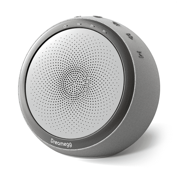 Dreamegg White Noise Machine for Sleep, Sound Machine with Alarm Clocks and Night Light for Bedrooms, Grey