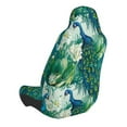 thumbnail image 2 of Wukai Peacock And Flowers Full Set Car Seat Covers with Soft Padding Universal Auto Front Seats Protector and Cushion Mat, 2 of 5