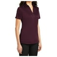 thumbnail image 4 of Womens Silk Touch Polyester Performance Polo Maroon 4X-Large, 4 of 6