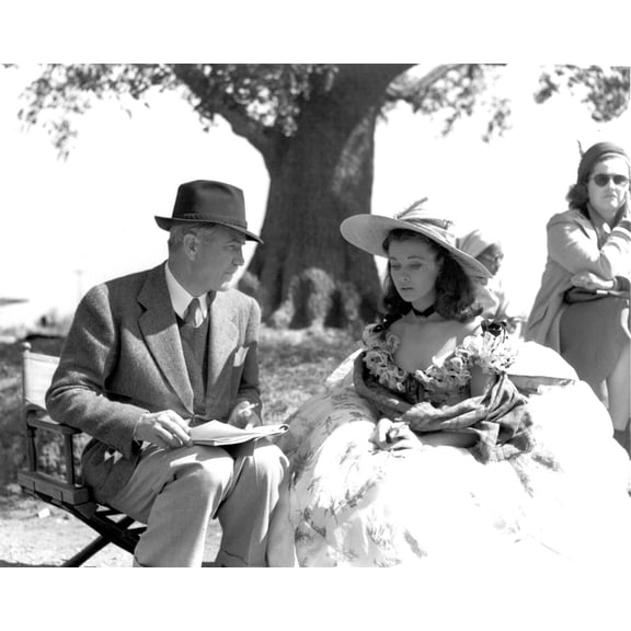 Gone With the Wind director Victor Fleming on location Vivien Leigh 8x10 photo