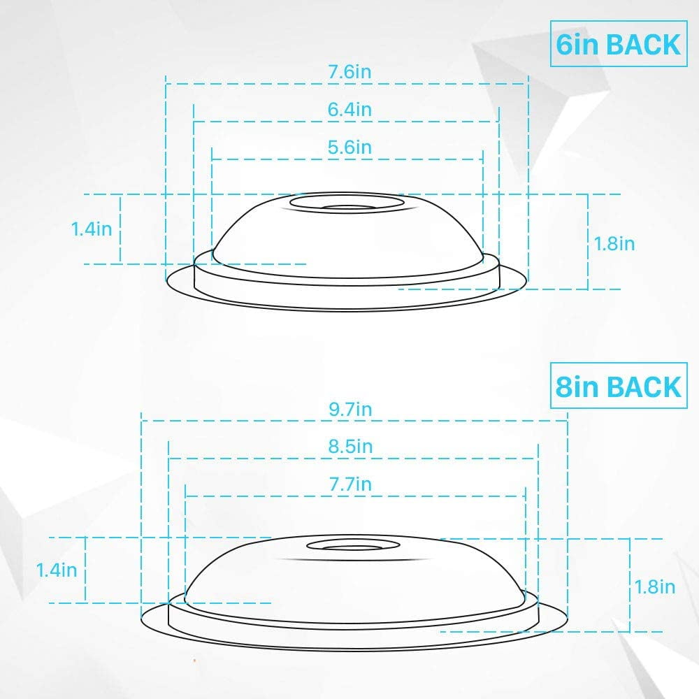 Beaquicy Burner Drip Pan Bowls 6 & 8 Inch for GE Hotpoint Electric Stove Range