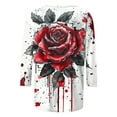 thumbnail image 4 of Pisexur Chandails en Molleton d'Halloween pour Femmes Manches 3/4 Col Rond Chandails en Molleton Graphiques Amusants Chandails à Capuchon Chandail Tops Tendance Automne Chandail Tops Blouses, 4 of 5
