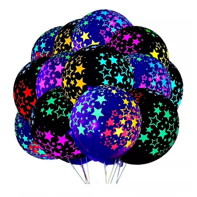 Globos Fluorescentes Neón Decoracion Latex, 50 pcs