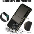 thumbnail image 5 of KOMI pour iPhone 13 Pro Étui avec Porte-Cartes [Ranger 5 Cartes] Double Couche Robuste Antichoc Étui Portefeuille iPhone 13 Pro avec Fente pour Carte Cachée Grand Étui de Rangement pour iPhone 13 Pro (Gunmetal), 5 of 5