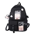 thumbnail image 1 of Mochila con lindos accesorios de pin colgante de felpa mochila escolar kawaii linda mochila estética, 1 of 6