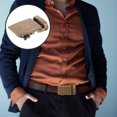 thumbnail image 3 of Belt Buckle Light Brown Rectangular Easy to Use 1Pcs 3.4*1.4*1.3in, 3 of 8