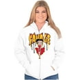 thumbnail image 3 of Betty Boop Savage Paint Drip Cartoon Zip Hoodie Sweatshirt Women Brisco Brands S, 3 of 5