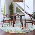 thumbnail image 3 of Round Rugs 7Ft, Easter Round Area Rug Washable Indoor Throw Carpet, Country Spring Botanical Eggs Trees Wooden Grain Large Non Slip Circle Rug for Dining Room Playroom Home Decor Aesthetic, 3 of 8