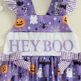 thumbnail image 4 of Gvdentm Baby Girl Fall Clothes Embroidery Bubble Romper Striped Long Sleeve Bodysuit Outfit(Purple,3-6 Months), 4 of 7