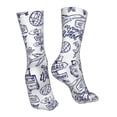thumbnail image 7 of Fuzoiu World Travel2 Print Crew Socks,Casual Athletic Gym LightWeight Thin Socks,Casual Crew Socks for Men Woman,Calf Length Crew Socks, 7 of 7