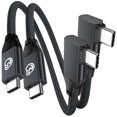 LYUSCI-USB C Right Angle Cable 100W 1ft 2Pack, 4K Video 20Gbps USBC 3.2 ...