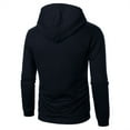 thumbnail image 4 of Waffle Knit Hoodies for Men Pullover Comfy Athletic Hooded Sweatshirt Outdoor Travel Hoodie Sweatshirts Navy 3XL, 4 of 4
