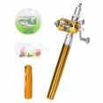 thumbnail image 1 of Portable Telescopic Mini Fishing Pole Set Pocket Pen Shape Folded Fishing Rods Kit with Reel, 1 of 7