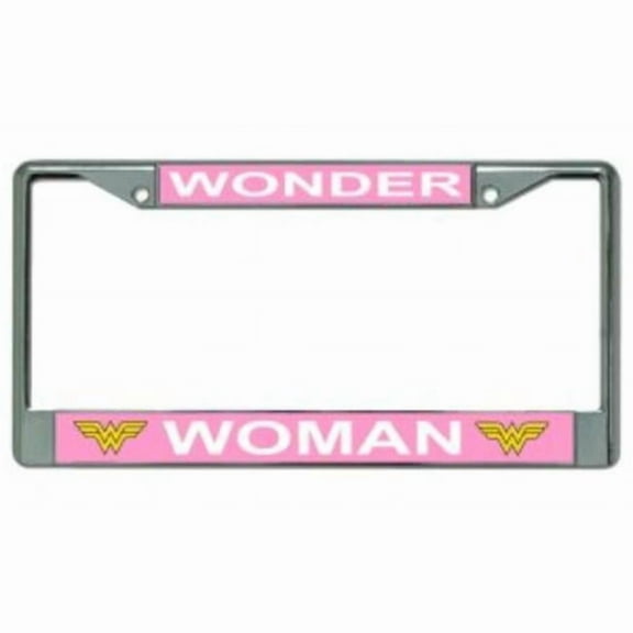 Wonder Woman Chrome Photo License Plate Frame