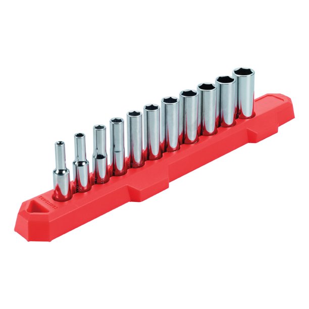 Craftsman 1/4 in. drive Metric 6 Point Deep Socket Set 11 pc. Case Of