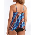 thumbnail image 2 of Miraclesuit Women's Swimwear Nepali High Neckline Soft Cup Peephole Tankini Top, Multi, 14, 2 of 2