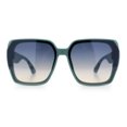 thumbnail image 5 of Womens Retro Trendy Large Rectangular Butterfly 90s Fashion Plastic Sunglasses Green - Black Beige, 5 of 8