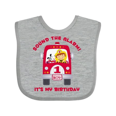 

Inktastic Fire Truck 1st Birthday Boy Gift Baby Boy Bib