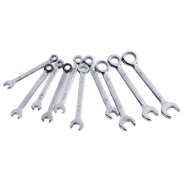 Mini Combination Wrench Set, Steel Inch Size Mini Wrench Set Open End Lightweight for Plumbing Maintenance