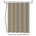 thumbnail image 4 of Bathroom Décor Bathtub Shower Curtain With 12 Hooks and Matching Bath Mat Rug Non Slip Super Soft Chenille Damask Taupe 14 pieces, 4 of 6