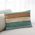 thumbnail image 2 of Teal Turquoise Throw Pillow Cover 20 x 36 Inch Decorative Pillow Cover Retro Farmhouse Wood Grain Brown Lumbar Pillowcase Seasonal Rectangle Cushion Case for Couch Sofa Bed Living Room, 2 of 7