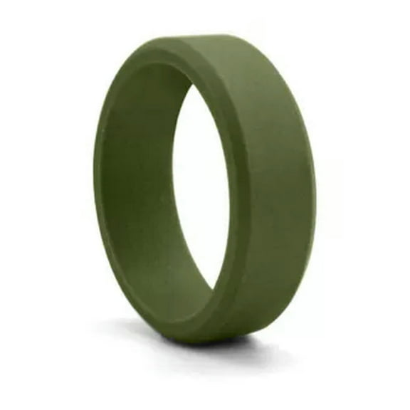 GKNET 1PC Silicone Wedding Engagement Rings for Men Women Rubber Band Gym Sports U /-army green-7