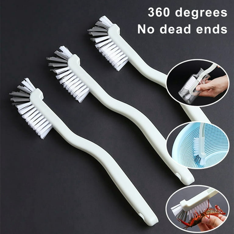 Right Angle Narrow Kitchen Bath Cleaning Brush，Long Handle Bottle Pot Pan  Edge Corners Tile Lines Grout Deep Cleaning Brush Sink Bathroom Brushes