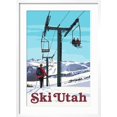 thumbnail image 2 of Art.com Ski Utah - Ski Lift Day Scene Art Print by Lantern Press, White Frame Wall Art, 21" x 29", 2 of 5