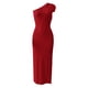 thumbnail image 2 of SAYOO Vestidos Largos para Mujer, Adulto Color Sólido Sin Mangas Un Hombro Plisado Abertura Lateral Slim Fit Vestido Femenino SAYOO  Moda, 2 of 5