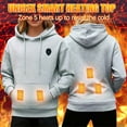 thumbnail image 2 of Unisex Heated Hoodie - Battery-Free Soft Breathable Pullover Sweatshirt, Plus Size Warm Hooded Outfit for Winter Sports/Daily Commute, 2 of 6