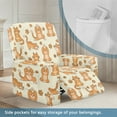 thumbnail image 3 of HELLHERO Cute Cat Print Recliner Seat Covers for Reclining Chair Animal Paw Print Recliner Slip Covers for Lazyboy Recliners Dust-proof Washable Reclining Furniture Protectors, 3 of 8