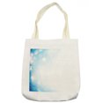 thumbnail image 1 of Blue Tote Bag, Abstract Blue Tones Gradient Effect Blurred Spots Deep Peach Meditation Yoga, Cloth Linen Reusable Bag for Shopping Books Beach and More, 16.5" X 14", Cream, by Ambesonne, 1 of 2