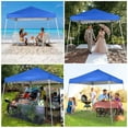 thumbnail image 2 of GVDV 10x10 ft Pop up Canopy Tent, Slant Leg Outdoor Canopy with Carry Bag, Beach Tent, Sports Shelter, Blue, 2 of 10