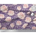 thumbnail image 2 of Soimoi Georgette Viscose Fabric Check & Roses Floral Print Fabric by The Yard 42 Inch Wide, 2 of 3