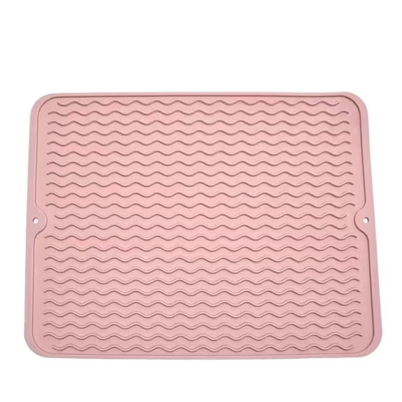 Silicone Dish Drying Mat for Kitchen Counter, Easy clean, Quick Dry, Heat-resistant Dish Drainer Mat for Sink,Refrigerator or Drawer liner