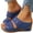 Blue, variant on OAVQHLG3B Black Wedge Sandals for Women Summer New Style Thick-soled Slope With Embroidered Hollow With Roman Slippers